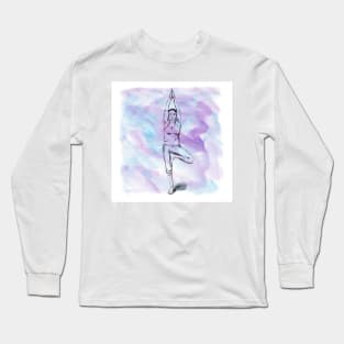 Yoga Pose Image Long Sleeve T-Shirt